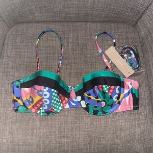 NWT J.Crew Underwire Bikini Top Ratti Kaleidoscope 32A